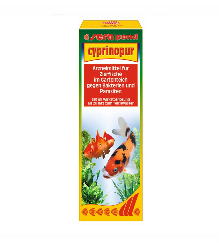 sera pond cyprinopur 250 ml -gegen Bakterien und Parasiten im Teich- Expressversand