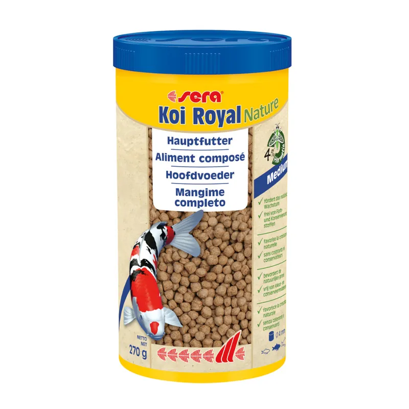 sera Koi Royal Nature Medium 1,0 Liter - Hauptfutter für Koi 12-25 cm- Neu Im Sortiment
