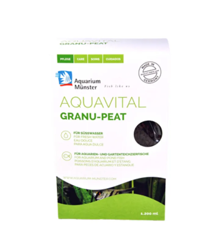 Aquarium Münster Aquavital granu-peat 1200 ml (Schwarztorfgranulat) Neue Kollektion