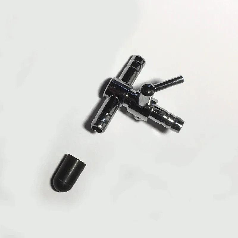 Metall T-Luftverteiler mit Regelhahn 4/6 mm Nur Für Kurze Zeit