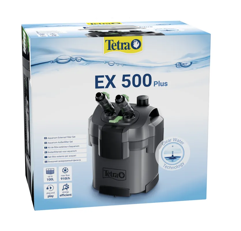 Neuheit Tetra EX 500 Plus Außenfilter-Komplettset für Aquarien