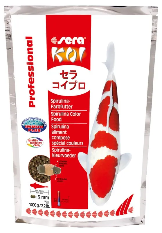 sera Koi Professional Color 1,0 kg -Farbfutter mit Spirulina- Preis Gesenkt