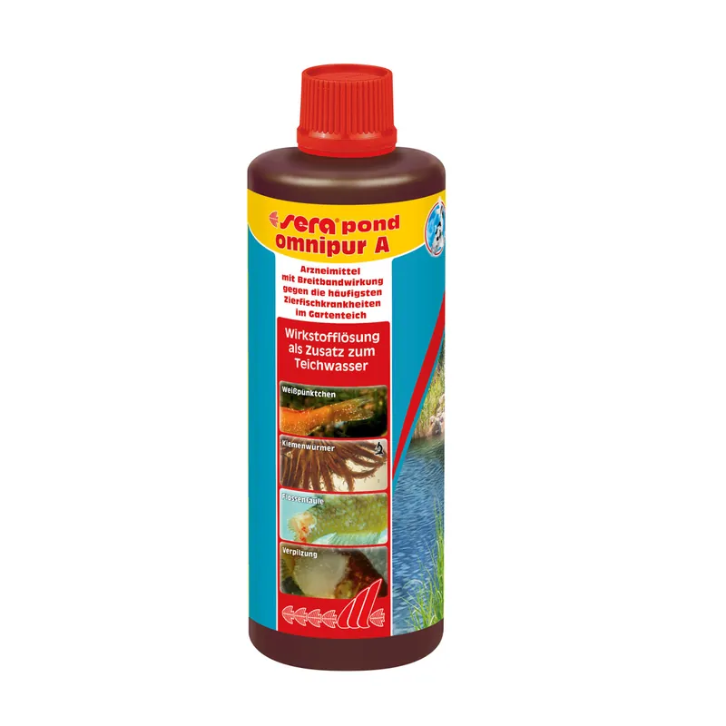 sera pond omnipur A 0,5 Liter -Breitbandarzneimittel für Teichfische- Finale Aktion