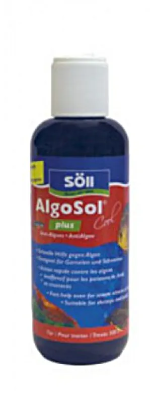 Söll AlgoSol für Aquarien 0,5 Liter Algenmittel gegen viele Algenarten Zertifiziert