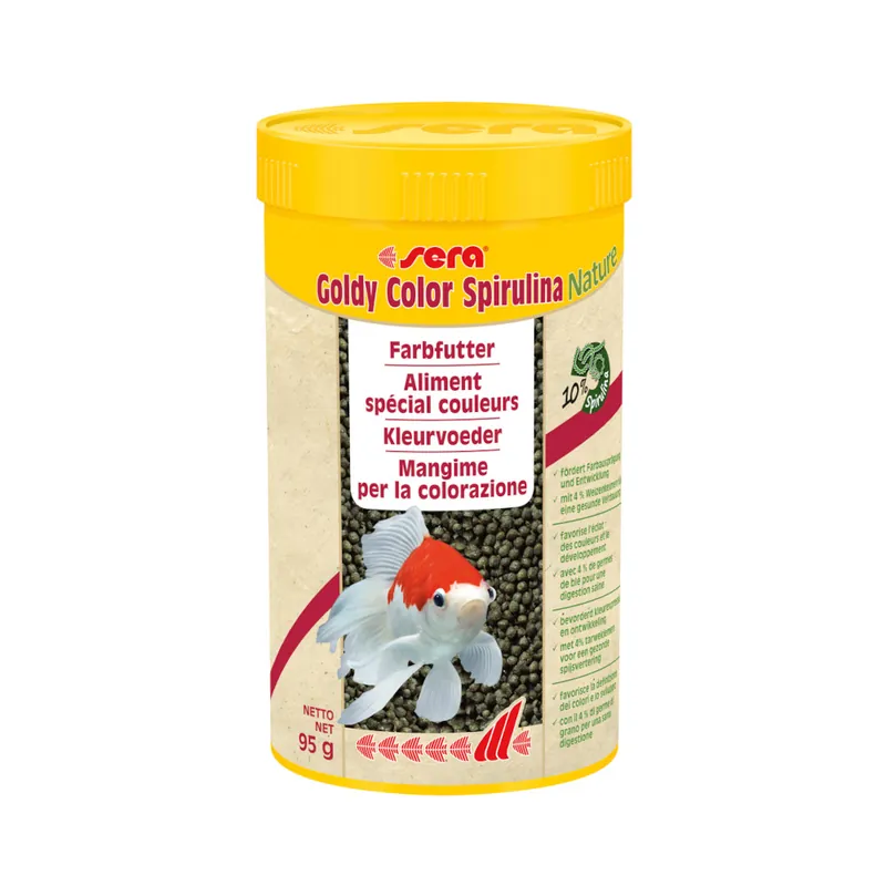 sera Goldy Color Spirulina Nature 250 ml -Farbfutter für Goldfische- Top-Seller