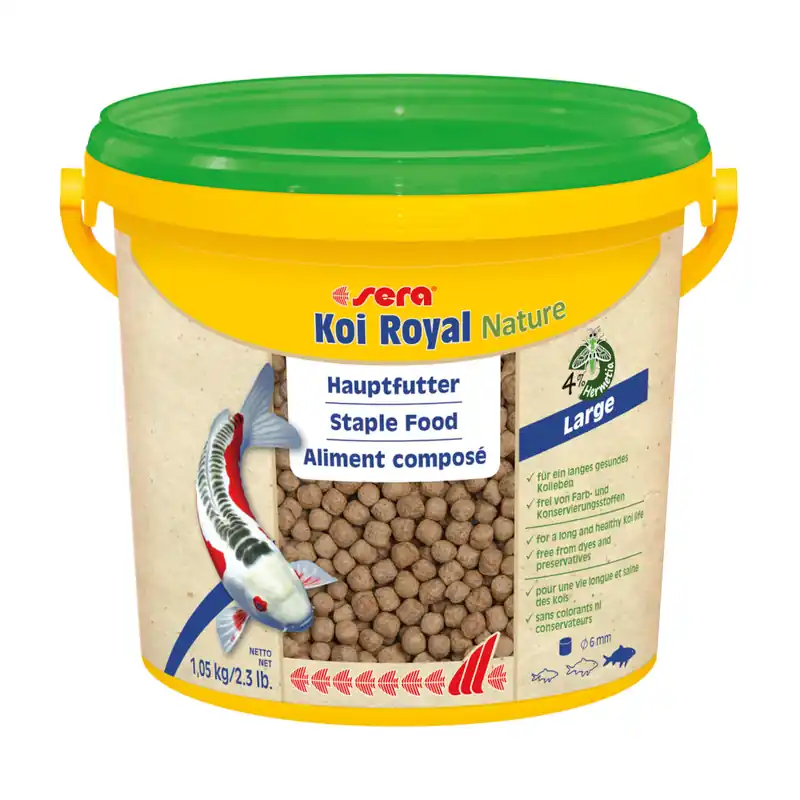 Sonderaktion sera Koi Royal Nature Large 3,8 Liter -Hauptfutter für Koi ab ca. 20 cm-