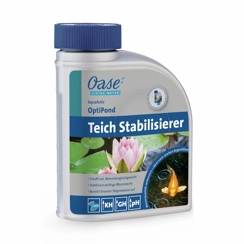 Oase AquaActiv OptiPond 0,5 Liter -Teich Stabilisierer für KH-GH-pH- Geprüft