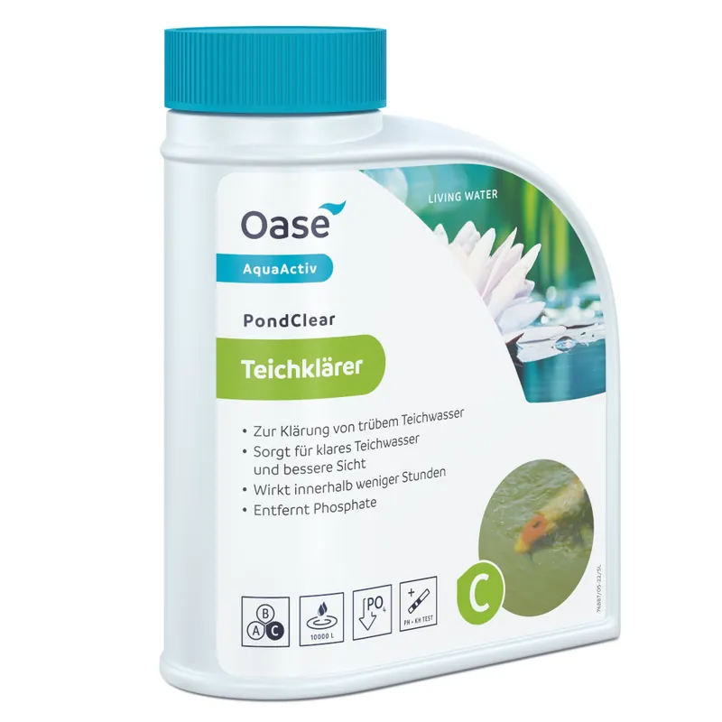 Oase AquaActiv PondClear 0,5 Liter -gegen Schwebealgen & Schwebstoffe- Meistverkauft