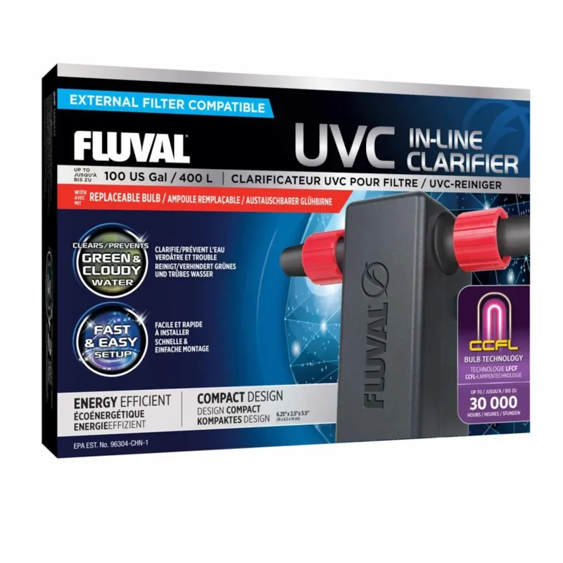 Neue Ware Fluval UVC In-Line Clarifier -UVC Klärer mit CCFL-Lampe-