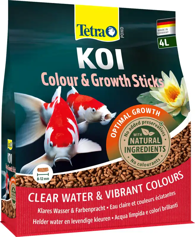 Begrenztes Angebot Tetra Pond Koi Colour&Growth Sticks 4,0 Liter (für tägliche Fütterung)