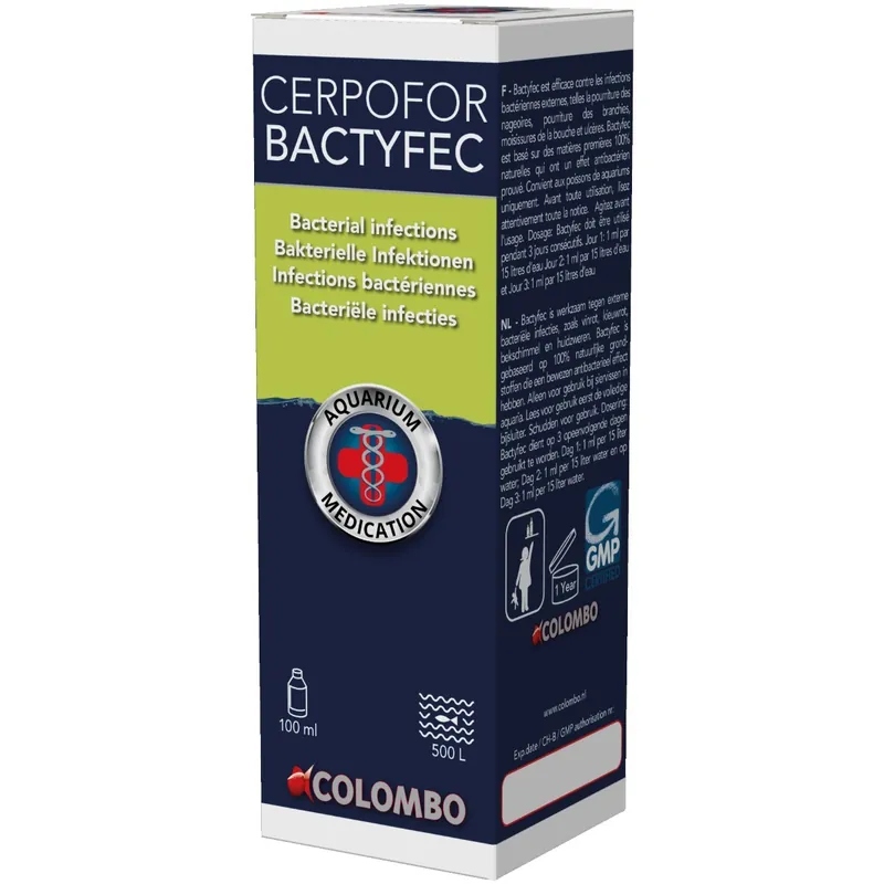 Cerpofor Bactyfec gegen bakterielle Infektionen 100 ml. reicht für 500 L Sonderangebot