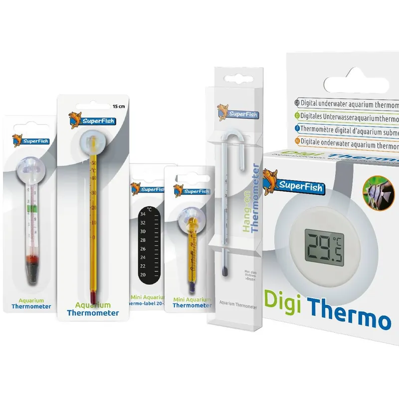 Aquarium Thermometer analog/digital Weiss 11 cm analog Abverkauf
