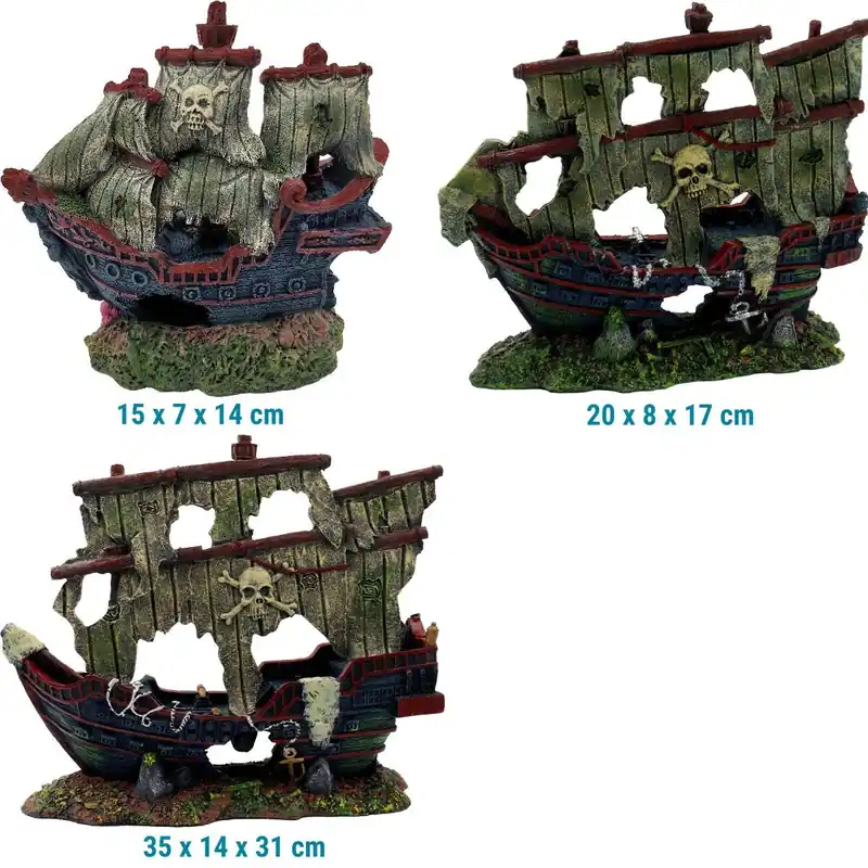 Deko Schiffswrack 15 - 35 cm S 15 x 7 x 14 cm Aktuell