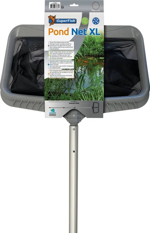 Stabiler XL Kescher mit Teleskopstiel - Starkes Fisch Netz mit Abstreifkante XL Kescher 50x26x360cm Beliebt