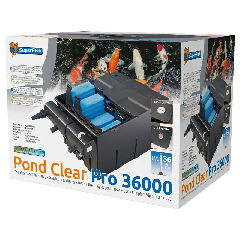 Top-Angebot Pond Clear Pro - Biologischer Teichfilter mit UVC Pond Clear Pro 18000 - 18 Watt UVC