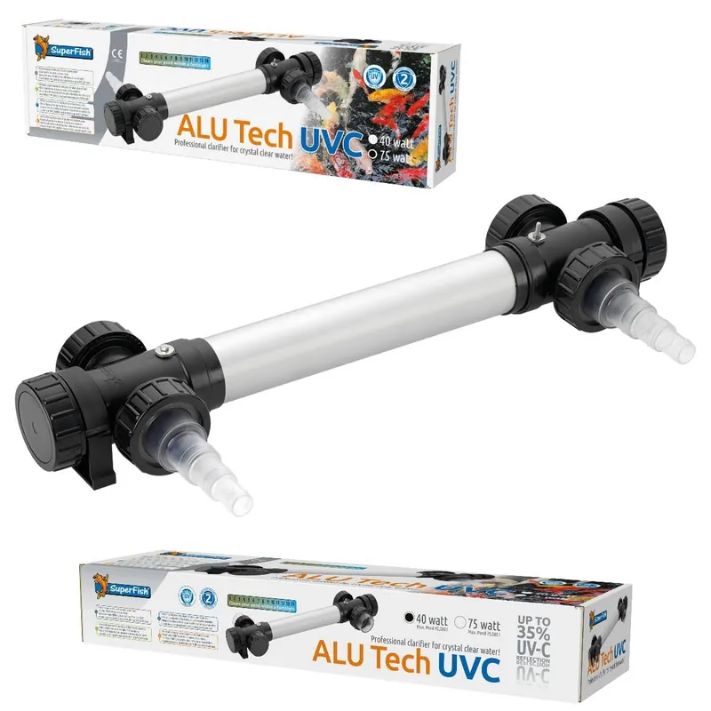 ALU Tech UVC 40W 75W - Professioneller UVC-Klärer ALU Tech UVC 40W bis 40.000L Teich Top-Seller