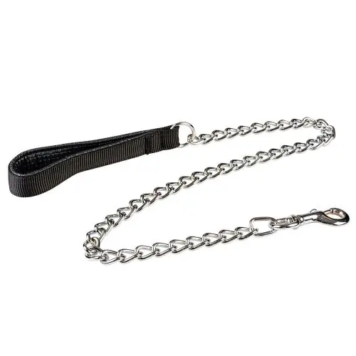 Duvoplus Kettenleine mit gepolstertem Griff - schwarz 100cm/3mm Top-Angebot