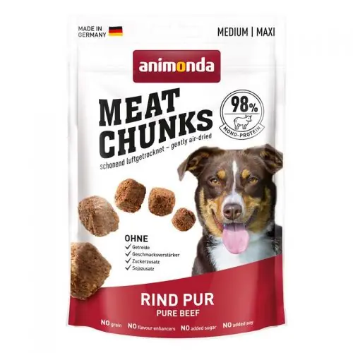 Animonda Snack Meat Chunks Rind pur 80g Neue Kollektion