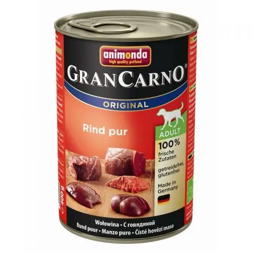 Neuheit Animonda Dog Dose GranCarno Adult Rindfleisch pur 400g