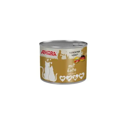 Amora Cat Dose Fleisch Pur mit Ente 200g Neu Im Sortiment