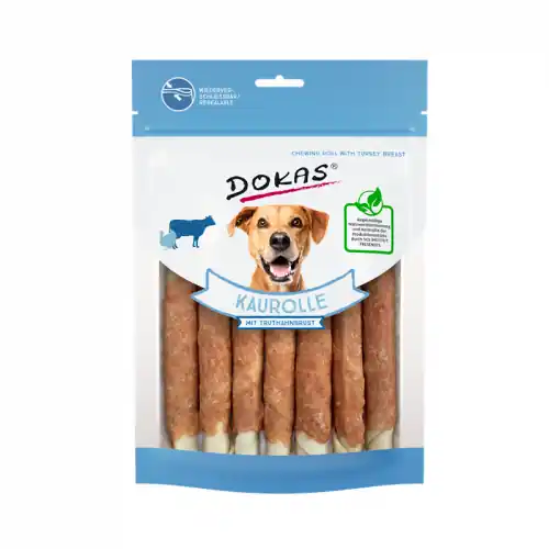 Zertifiziert Dokas Dog Snack Kaurolle mit Truthahnbrust 190g