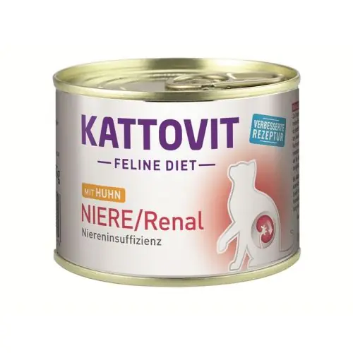 Schnäppchen Kattovit Dose Feline Diet Niere/Renal Huhn 185g