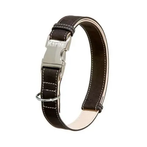 Beliebt Karlie Buffalo Ultra Halsband - Schwarz/Hellbeige 25 mm / 45-65 cm