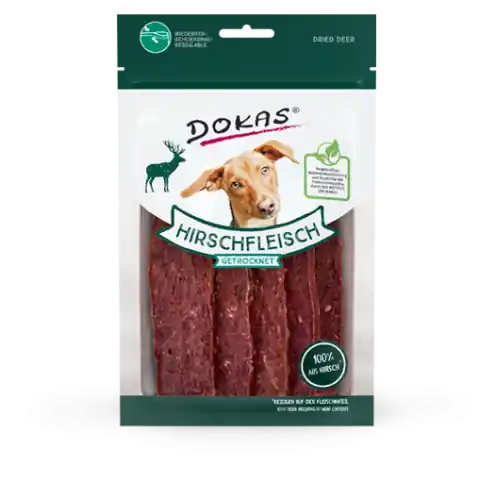 Dokas Dog Snack Hirschfleisch getrocknet 60g Jetzt Kaufen