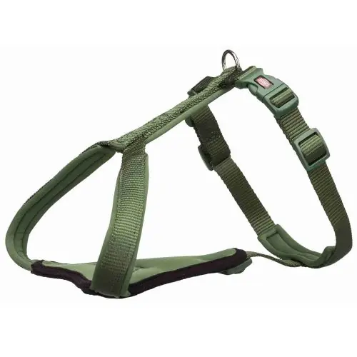 Expressversand Trixie Premium Y-Geschirr - waldgrün 30-37 cm/10 mm