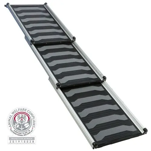 Trixie 3-fach Teleskop-Rampe, Aluminium/TPR Markenprodukt