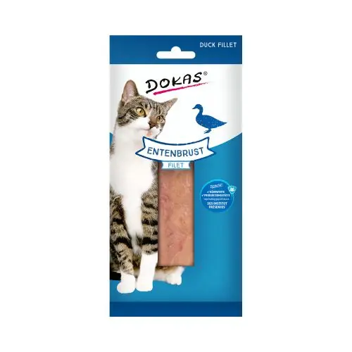Dokas Cat Snack Entenbrust Filet 22g Sichere Zahlung