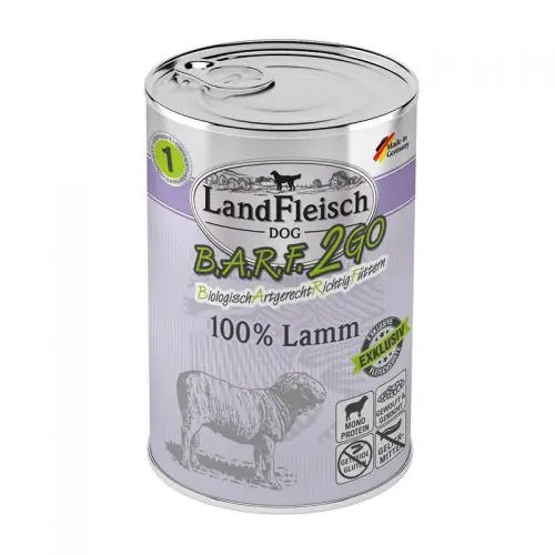 LandFleisch B.A.R.F.2GO Exklusiv 100% vom Lamm 400g Top-Preis