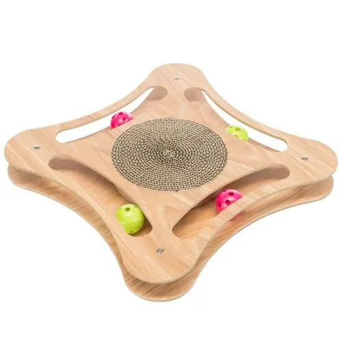 Trixie Kratzpappe mit Holzrahmen - 35 × 4 × 35 cm Direktkauf