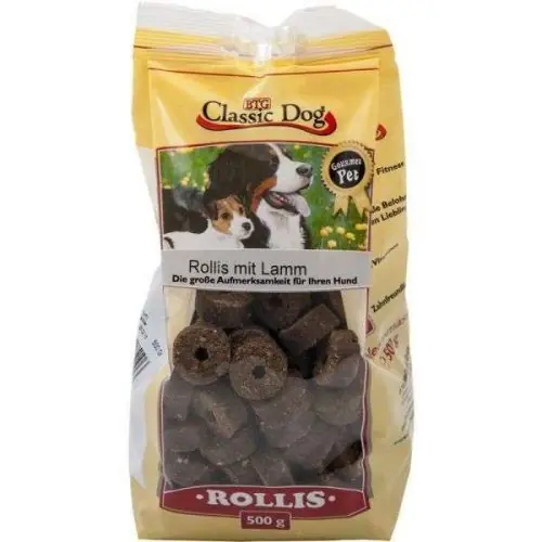 Classic Dog Snack Rollis mit Lamm 500g Sichere Zahlung