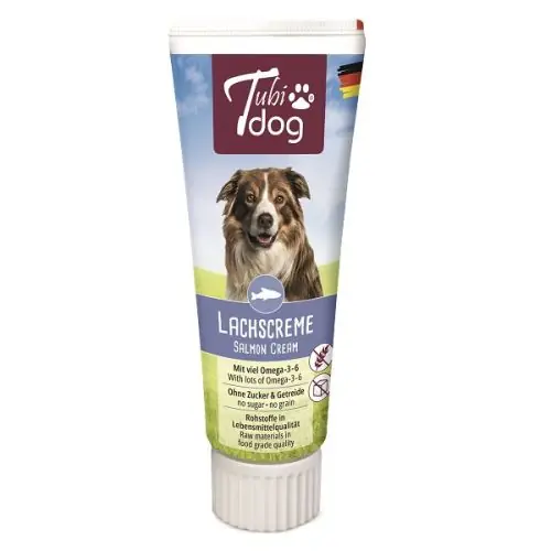 Tubi Dog Delikatess-Lachscreme 75g Neue Ware