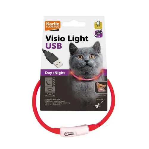 Karlie Visio Light Cat LED-Schlauch mit USB - Rot Sonderangebot