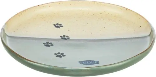 Nur Für Kurze Zeit Trixie flacher Keramiknapf für Katzen - grün/beige