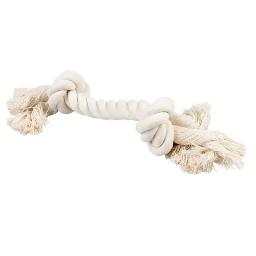 Sofort Bestellen Duvoplus ECO Baumwoll-Tau mit 2 Knoten - weiß 35cm / 261g