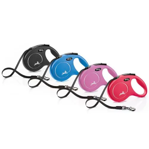Finale Aktion FLEXI Rollleine New CLASSIC Gurt - 5m, bis 50kg Schwarz