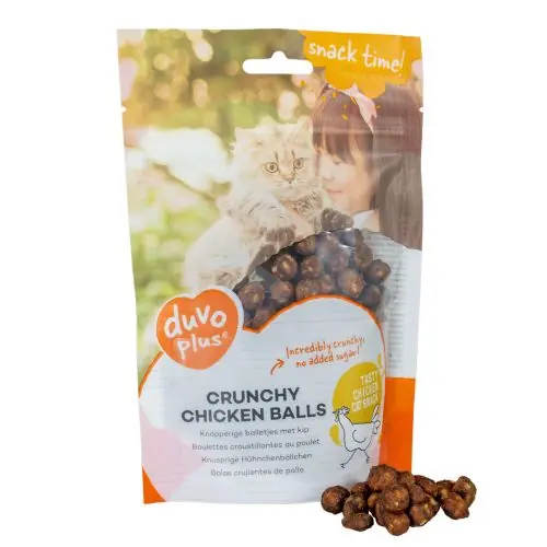 Duvoplus Cat Snack Knusprige Hähnchenbällchen 50g Heißes Angebot