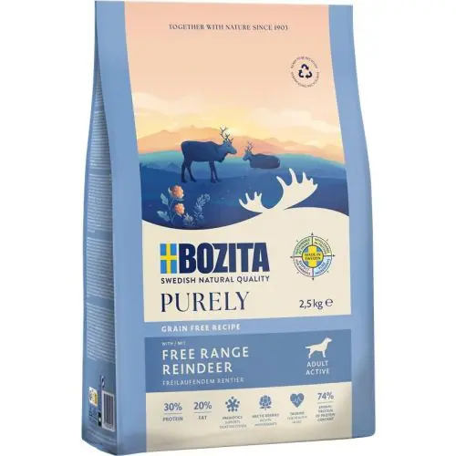 Neuheit Bozita Purely Adult Active mit Rentier 2.5 kg