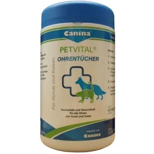 Günstig Canina Pharma PETVITAL Ohrentücher 120 Stück