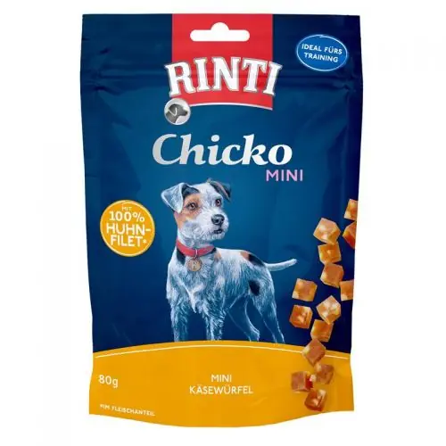 Rinti Chicko Mini Käsewürfel Huhn 80g Zertifiziert