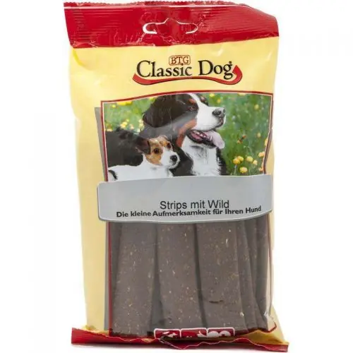 Abverkauf Classic Dog Snack Strips mit Wild 200g