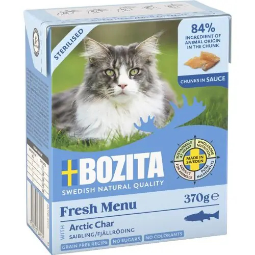 Bozita Cat Tetra Recard Häppchen in Sauce Sterilised mit Saibling 370g Mega-Angebot