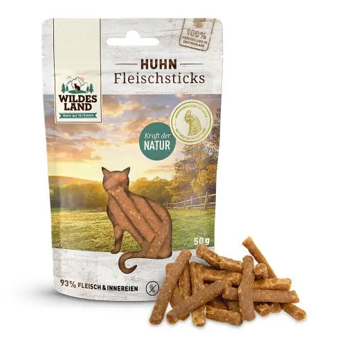 Nur Heute Wildes Land Cat Fleischsticks Huhn 50g
