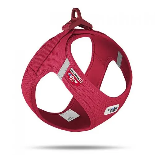 Markenware Curli Clasp Vest Geschirr Air-Mesh - rot 3XS