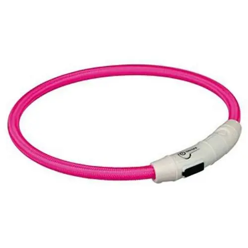 Markenware Trixie Flash Leuchtring USB Pink XS-S