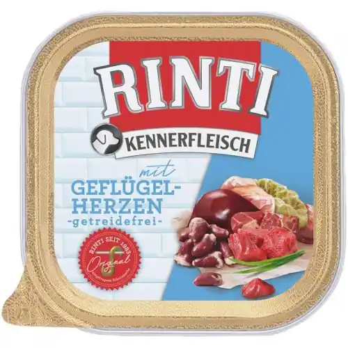 Solange Der Vorrat Reicht Rinti Schale Kennerfleisch mit Geflügelherzen 300g