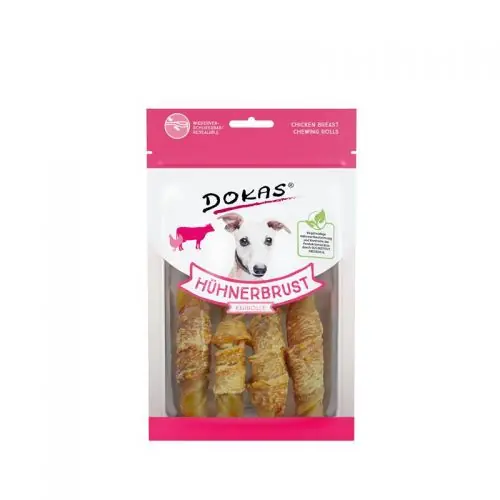 Dokas Dog Snack Hühnerbrust Kaurolle 90 g Begrenztes Angebot